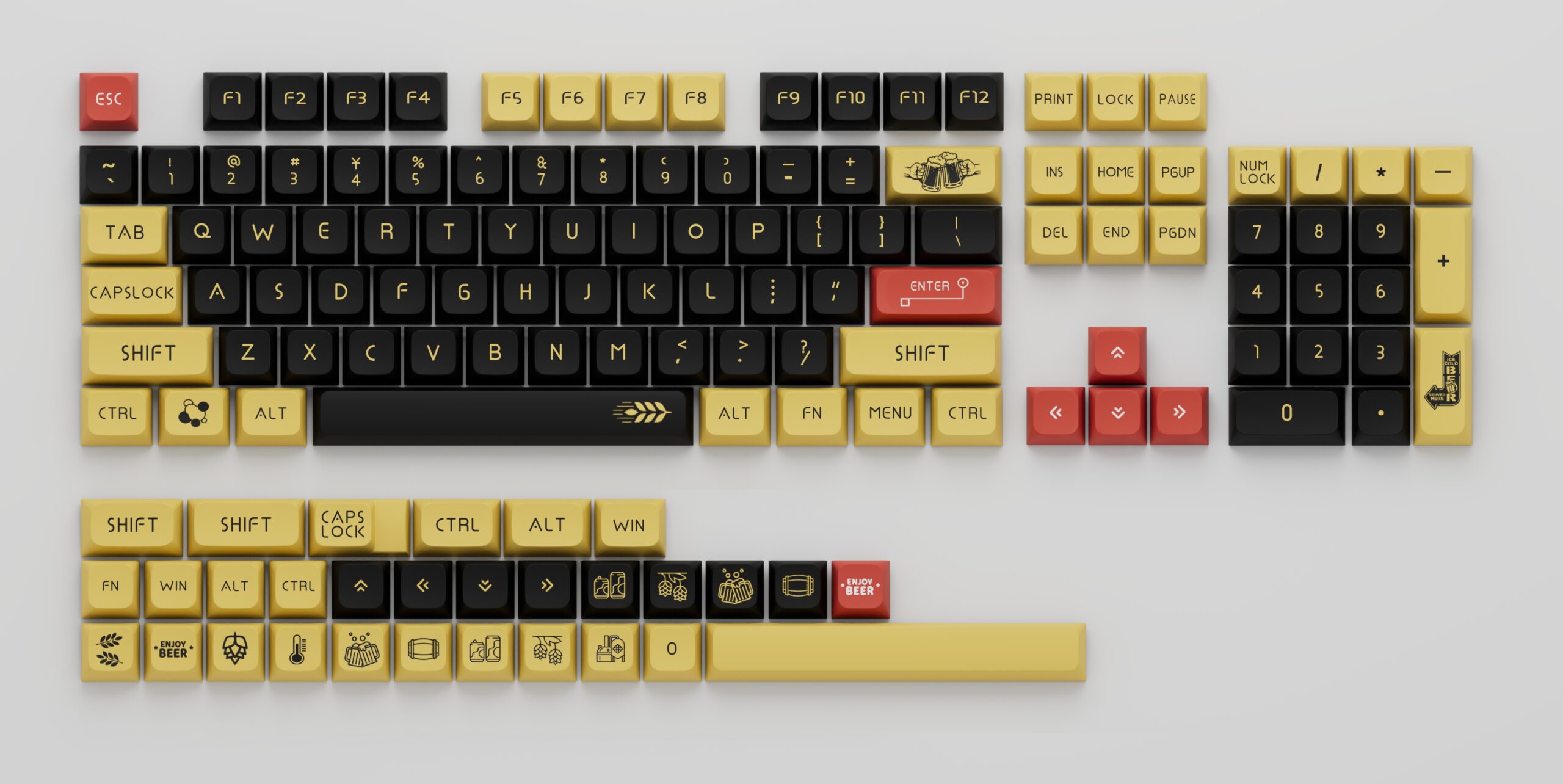 Set di 136 tasti Craft Brewing 5 sided PBT XDA