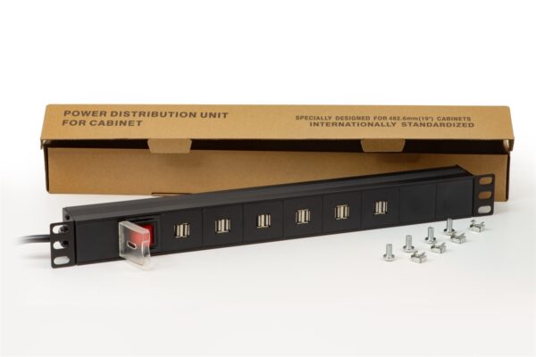 MULTIPRESA CON 12 PRESE USB 3,4A PER RICARICA DISPOSITIVI CON INTERRUTTORE