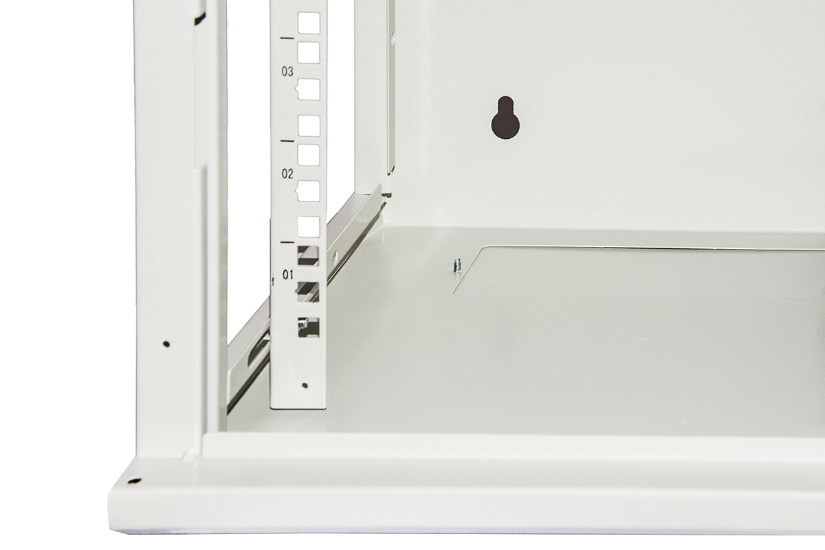 ARMADIO RACK 10" 6 UNITA' IN ACCIAIO COLORE GRIGIO CON FIANCHI APRIBILI