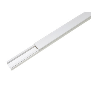 CONFEZIONE 18 CANALINE PASSACAVI ADESIVE IN PVC MT 1 MM 16x16 MT 1 CON COPERCHIO SCORREVOLE BIANCO (18 MT IN TOTALE)