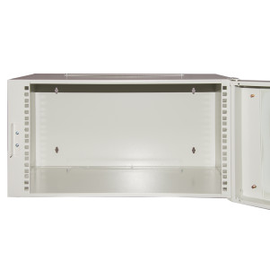 ARMADIO RACK 19" 6U PROFONDITA' 360 MM COLORE GRIGIO PORTA IN VETRO