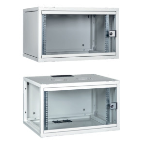 ARMADIO RACK 19" 09U PROFONDITA' 450 MM DA ASSEMBLARE GRIGIO DISASSEMBLATO SERIE EAVI