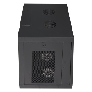 ARMADIO RACK 19" 9U CON PORTE TRAFORATE MM 510 (A), 600 (L), 450 (P) COLORE NERO