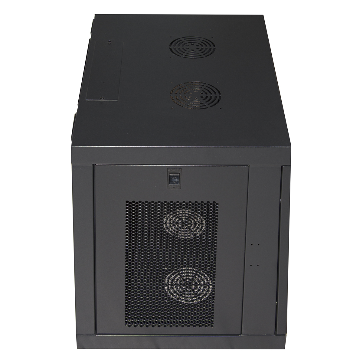 ARMADIO RACK 19" 9U CON PORTE TRAFORATE MM 510 (A), 600 (L), 450 (P) COLORE NERO