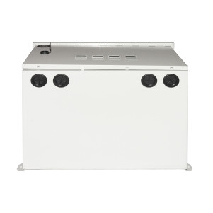 ARMADIO RACK 19 POLLICI 12U PER RETI DA ESTERNO CLASSE PROTEZIONE IP55 MISURE MM (L)600X(P)600X(A)600 GRIGIO CHIARO CON VENTOLE FILTRATE