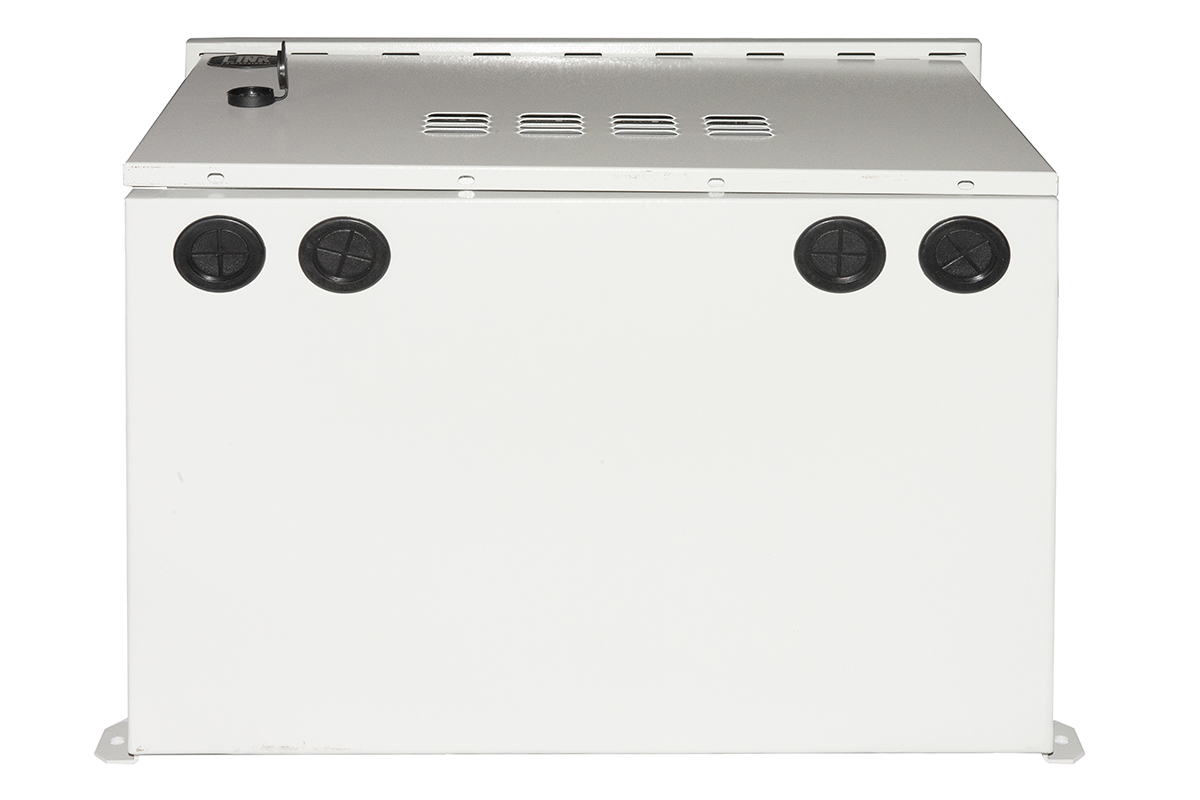 ARMADIO RACK 19 POLLICI 12U PER RETI DA ESTERNO CLASSE PROTEZIONE IP55 MISURE MM (L)600X(P)600X(A)600 GRIGIO CHIARO CON VENTOLE FILTRATE