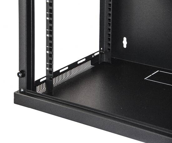 ARMADIO RACK 19" 12 UNITA' DA MURO PER RETI (A)620 X (L)540 X (P) 450 MM COLORE NERO PORTA VETRO