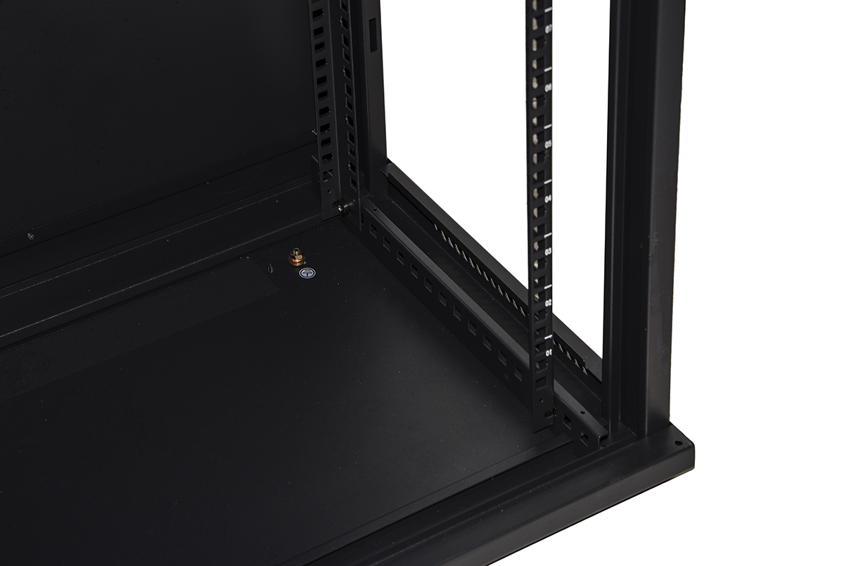 ARMADIO RACK 19" 12 UNITA' DA MURO (A) 635 x (L) 600 x (P) 450 NERO DISASSEMBLATO PORTA VETRO