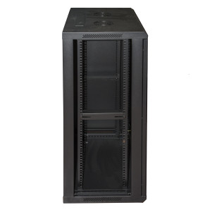 ARMADIO RACK 19" 20 UNITA' DA MURO (A)995X (L)600 X PROFONDITA' 450 MM. COLORE NERO PORTA VETRO