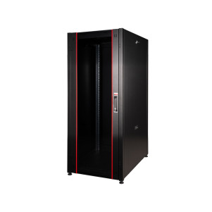 ARMADIO RACK 19" 26U 600X1000 SERIE EAVI PORTA VETRO COLORE NERO SERIE EAVI