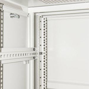ARMADIO RACK 19" 27U (A)1388 (L)600 (P)1000 COLORE GRIGIO PORTA VETRO