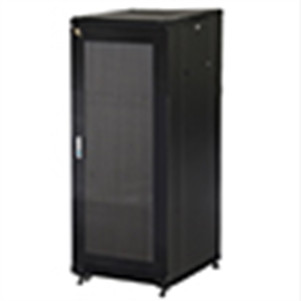 ARMADIO RACK 19 27U (A)1388 (L)600 (P)600 COLORE NERO PORTA METALLO TRAFORATA