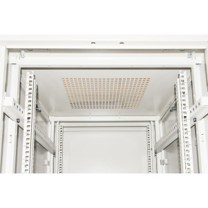 ARMADIO RACK 19" PER RETI 27U (A)1388 (L)600 (P)800 COLORE GRIGIO PORTA VETRO DISASSEMBLATO
