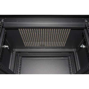 ARMADIO RACK 19" 42U (A)2055, (L)600, (P)1000 COLORE NERO PORTA VETRO