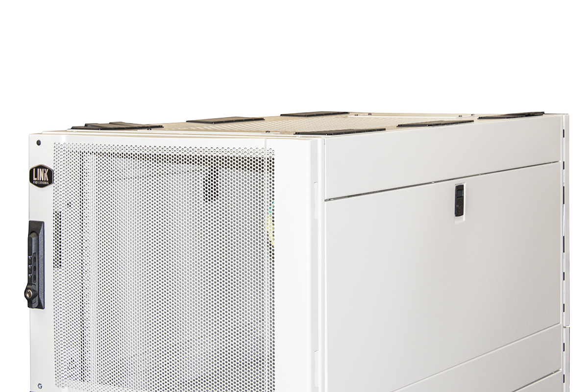 ARMADIO RACK 19" 42U CON 4 COMPARTIMENTI 1992(A) x 1070(P) X 600(L) GRIGIO PORTE TRAFORATE