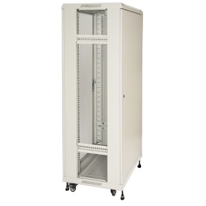 ARMADIO RACK 19" 42U (A)2055, (L)600, (P)800 COLORE GRIGIO PORTA TRAFORATA