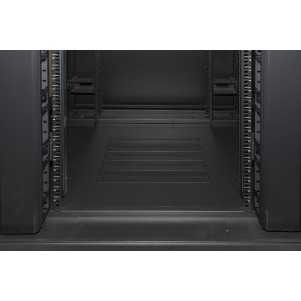 ARMADIO RACK 19" 42U (A)2055, (L)800, (P)800 COLORE NERO PORTA VETRO CON GUIDACAVI LATERALE