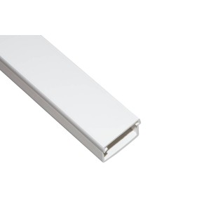 CANALINA PASSACAVI ADESIVA IN PVC MM 30x20 MT 2 CON COPERCHIO SCORREVOLE BIANCO