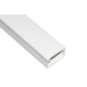 CANALINA PASSACAVI ADESIVA IN PVC MM 40x25 MT 2 CON COPERCHIO SCORREVOLE BIANCO