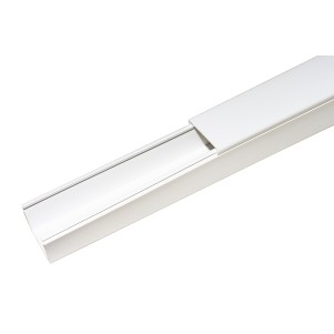 CONFEZIONE 8 CANALINE PASSACAVI ADESIVE IN PVC MT 1 DIMENSIONI 40x40 MM CON COPERCHIO SCORREVOLE BIANCO (8 MT IN TOTALE)