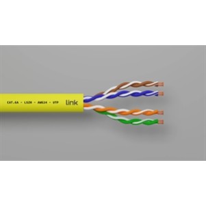 MATASSA CAVO RETE CATEGORIA 6A NON SCHERMATO UTP AWG24 HALOGENFREE FLESSIBILE COLORE GIALLO MT.100