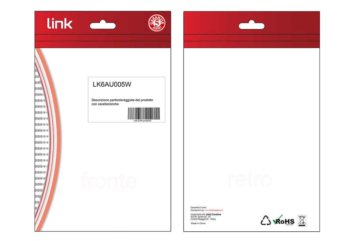 CAVO RETE CATEGORIA 6A NON SCHERMATO UTP AWG24 COLORE BIANCO HALOGENFREE MT 0,5