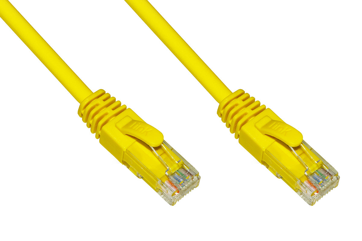 CAVO RETE CATEGORIA 6A NON SCHERMATO UTP AWG24 COLORE GIALLO HALOGENFREE MT 0,5