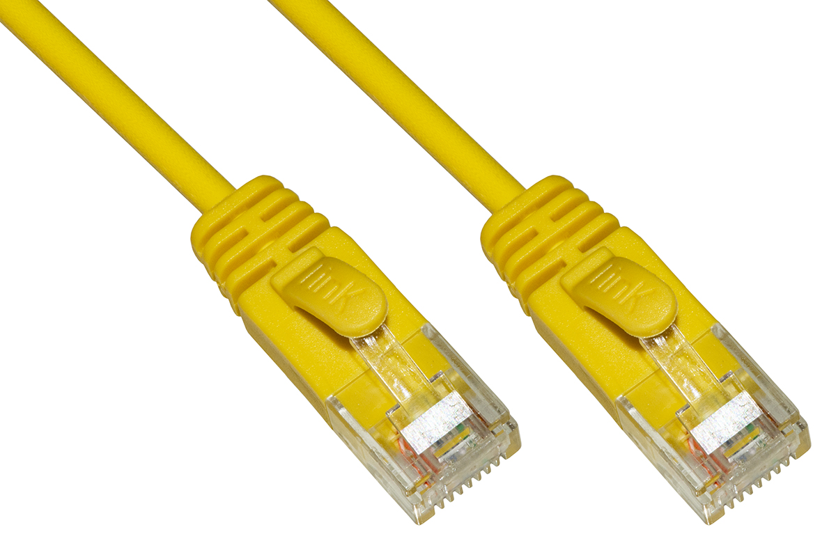 CAVO RETE CATEGORIA 6 NON SCHERMATO UTP COLORE GIALLO HALOGENFREE MT 1,5 SLIM