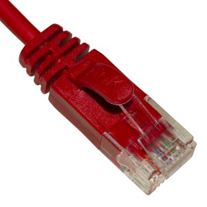 CAVO RETE CATEGORIA 6 NON SCHERMATO UTP COLORE ROSSO HALOGENFREE MT 7,5 SLIM