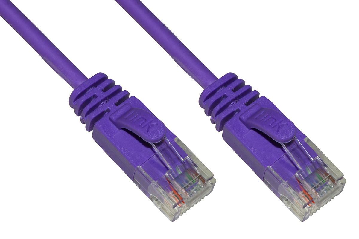 CAVO RETE CATEGORIA 6 NON SCHERMATO UTP COLORE VIOLA HALOGENFREE MT 10 SLIM