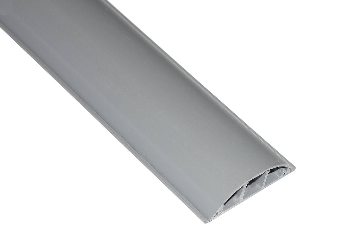 CANALINA BOMBATA PASSACAVI DA PAVIMENTO PVC 75x20 CON COPERCHIO SCORREVOLE MT 2
