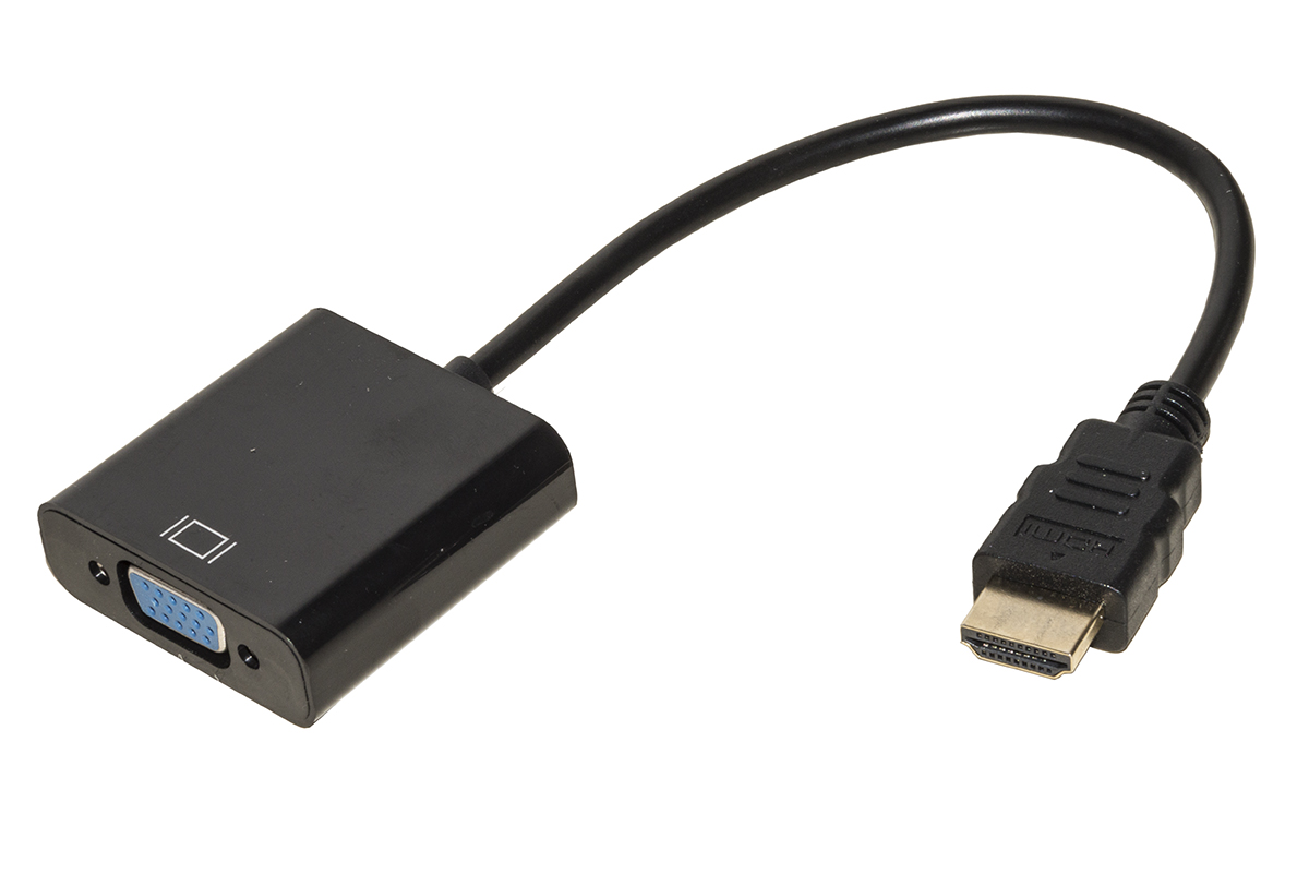 ADATTATORE HDMI® TIPO A MASCHIO A VGA FEMMINA CON PRESA AUDIO STEREO 3,5 MM