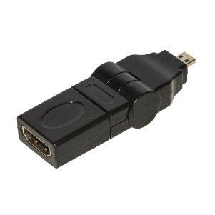 ADATTATORE MICRO HDMI® MASCHIO - HDMI® FEMMINA CON CONNETTORE INCLINABILE E RUOTABILE