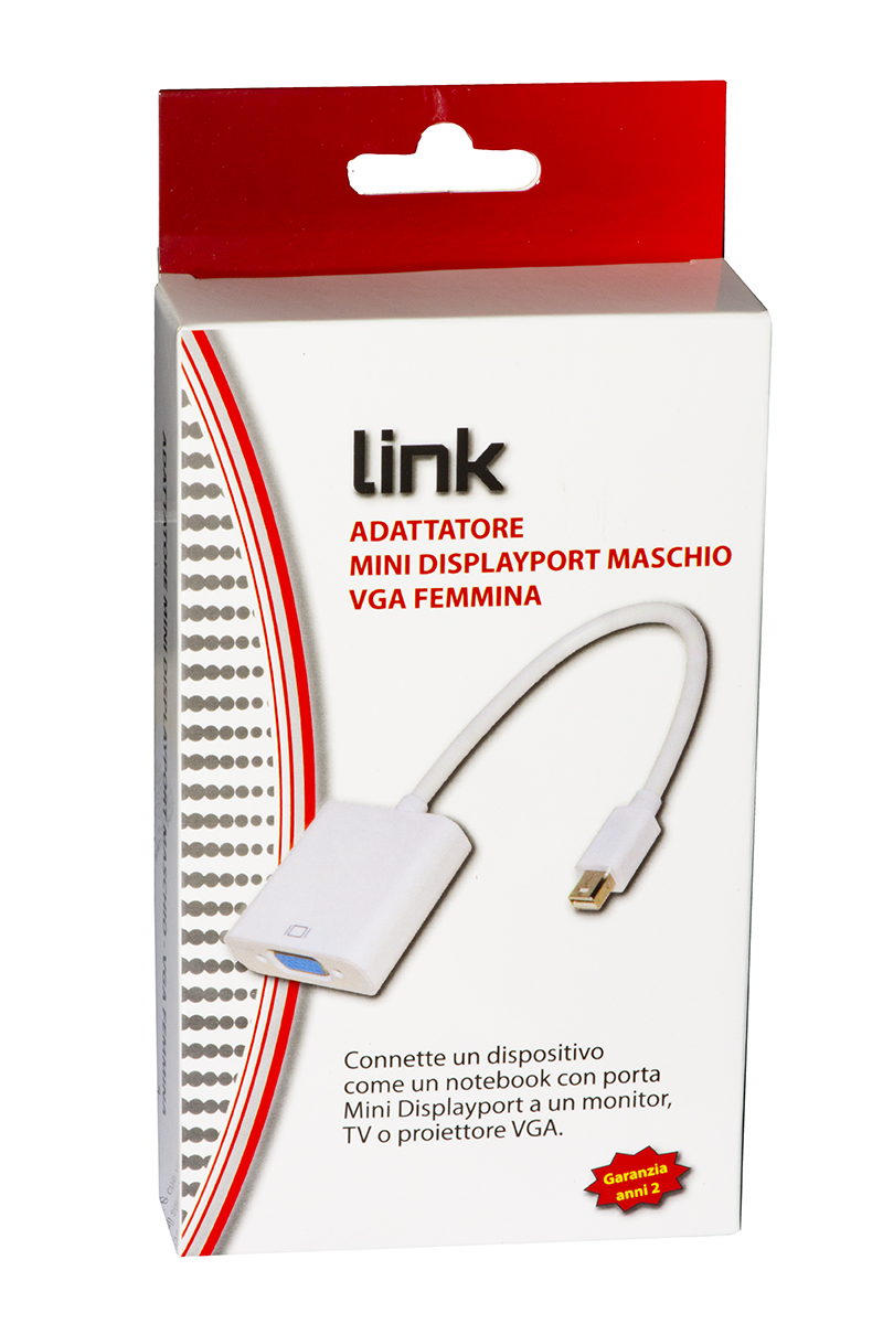 ADATTATORE MINI DISPLAYPORT MASCHIO - VGA FEMMINA