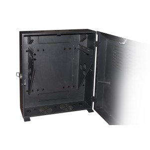 ARMADIO RACK 19" DA MURO VERTICALE 5U MISURE MM 650X730X248 COLORE NERO PER SERVER PROFONDI FINO A 58 CM, CON MONTANTI REGOLABILI