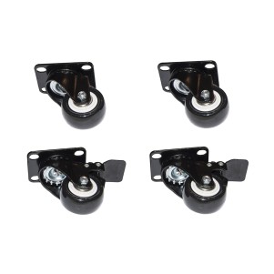 SET 4 RUOTE PER ARMADI 19" LINK  COLORE NERO