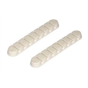 KIT 2 PEZZI SUPPORTI PER GESTIONE CAVI 8 POSIZIONI BIANCO