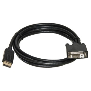 CAVO DISPLAYPORT MASCHIO - DVI MASCHIO CONTATTI DORATI MT. 1