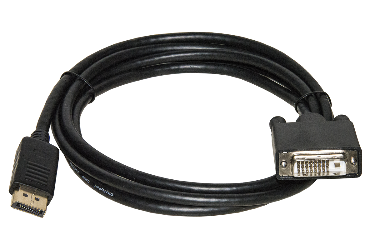 CAVO DISPLAYPORT MASCHIO - DVI MASCHIO CONTATTI DORATI MT. 1