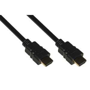 CAVO HDMI® 4Kx2K 30HZ 3D+ETHERNET PER PC, NOTEBOOK, HDTV, ECC CONTATTI DORATI MT 15 COLORE NERO