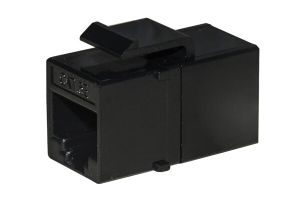 ADATTATORE PASSANTE 2X8 POLI RJ45 UTP NON SCHERMATO CAT.5E CON GANCI PER PANNELLI