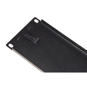 PANNELLO CIECO 2 UNITA' PER ARMADI RACK 19" COLORE NERO CHIUSURA A SCATTO