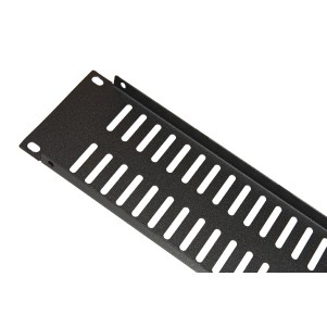 PANNELLO CIECO VENTILATO 2 UNITA' PER ARMADI RACK 19" NERO VITI INCLUSE