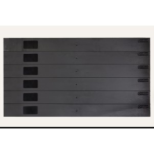 COPERTURA 19" PER ARMADI RACK 6U NERO CON PARTI 1U STACCABILI INSTALLAZIONE CON CLIP