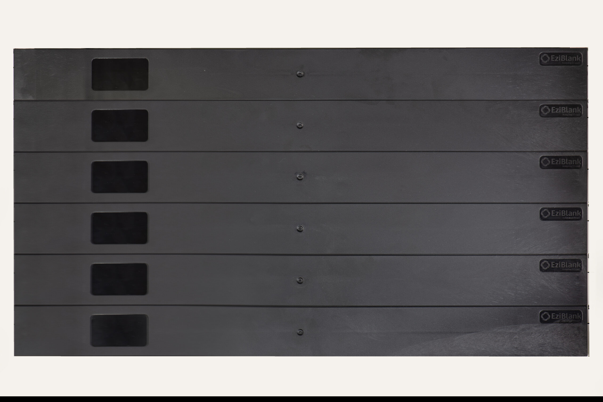 COPERTURA 19" PER ARMADI RACK 6U NERO CON PARTI 1U STACCABILI INSTALLAZIONE CON CLIP