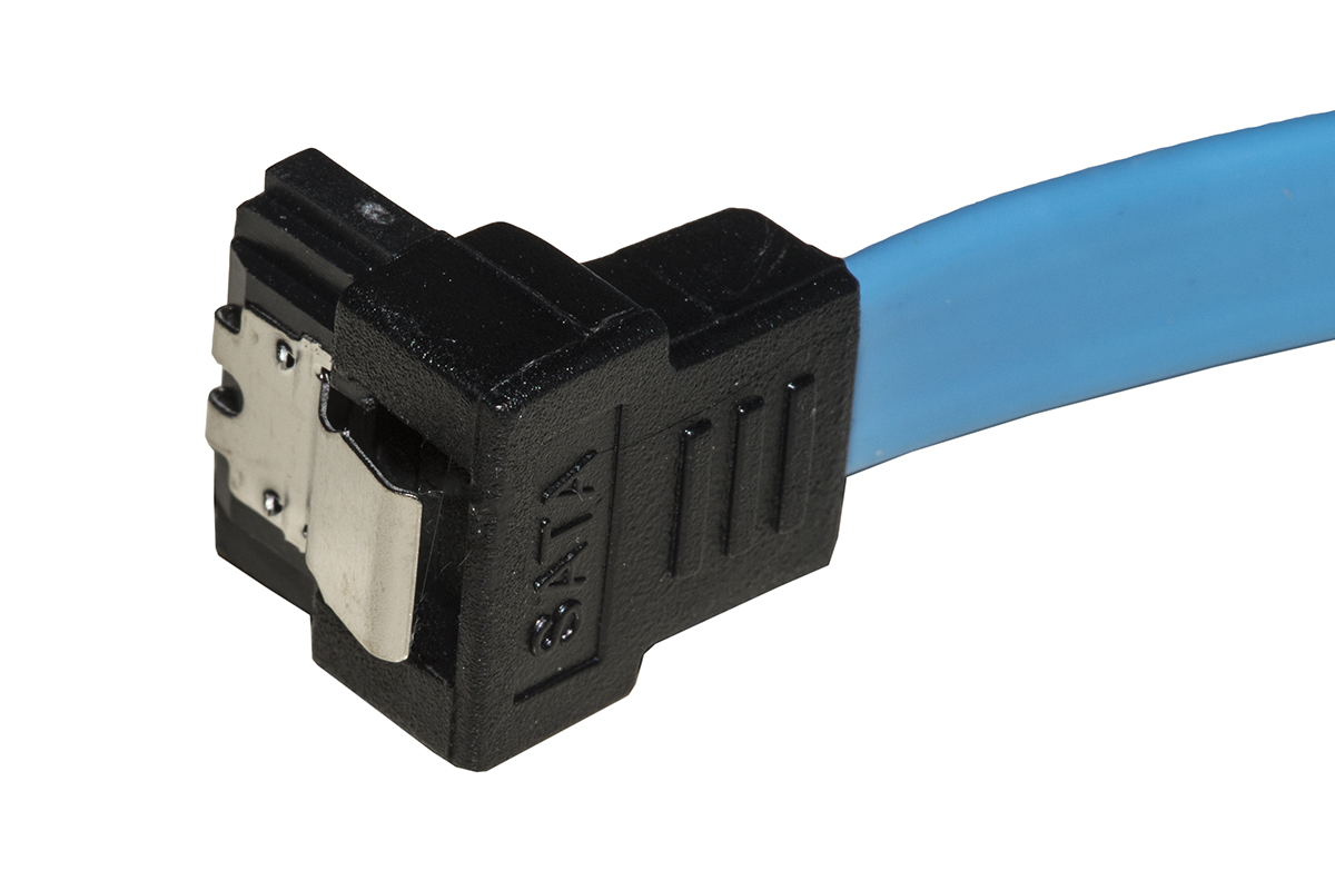 CAVO INTERNO SATA III ULTRASOTTILE CM 50 CONNETTORE 90° CON CLIP METALLO