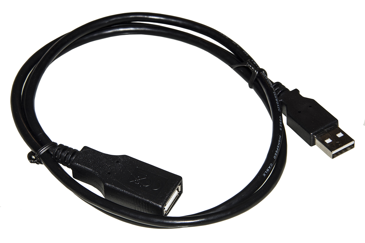 CAVO USB 2.0 MASCHIO/FEMMINA RAME CONNETTORE FEMMINA ISOLATO MT 1