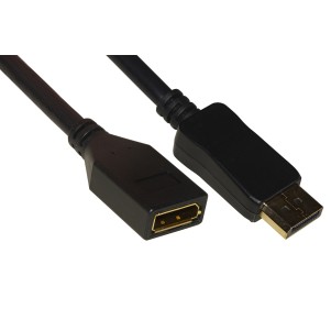 CAVO PROLUNGA DISPLAYPORT MASCHIO/FEMMINA CONTATTI DORATI 4K60HZ 21,6GBS MT 1