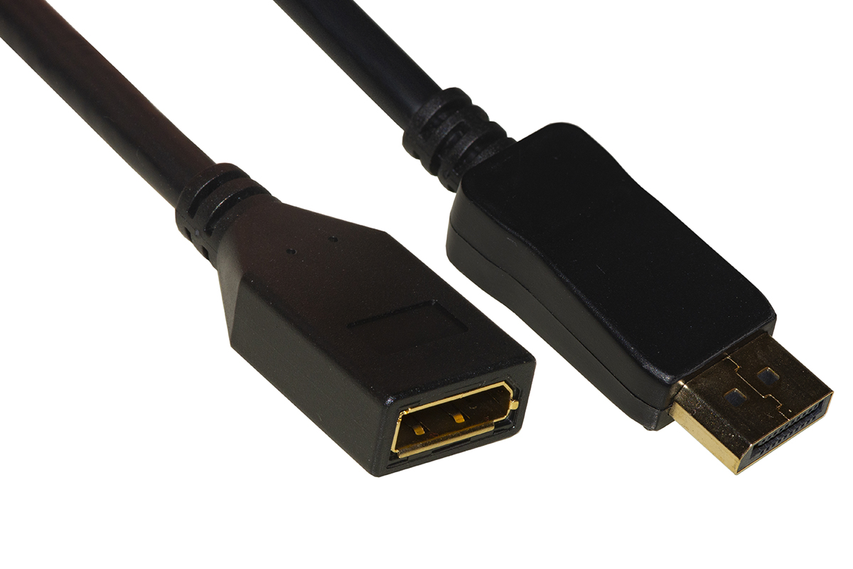 CAVO PROLUNGA DISPLAYPORT MASCHIO/FEMMINA CONTATTI DORATI 4K60HZ 21,6GBS MT 1,80