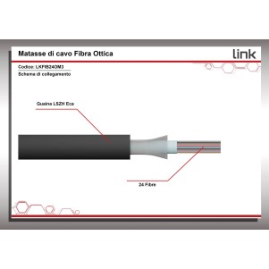 CAVO FIBRA OTTICA 24 FIBRE LOOSE OM3 50/125 NM ANTIRODITORE LSZH INTERNO/ESTERNO CLASSE ECA (AL METRO)